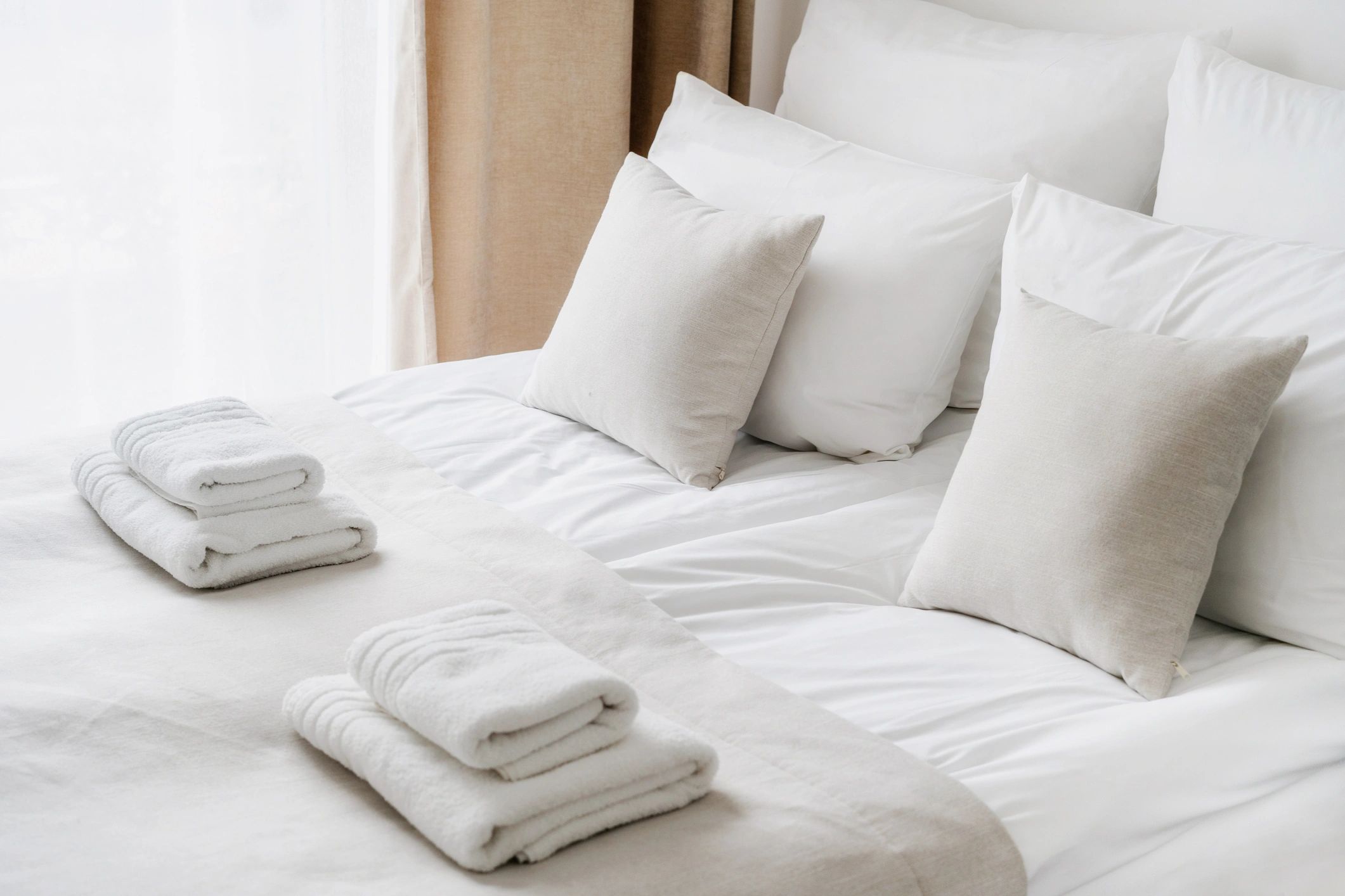 clean towels and bedding vacation rental