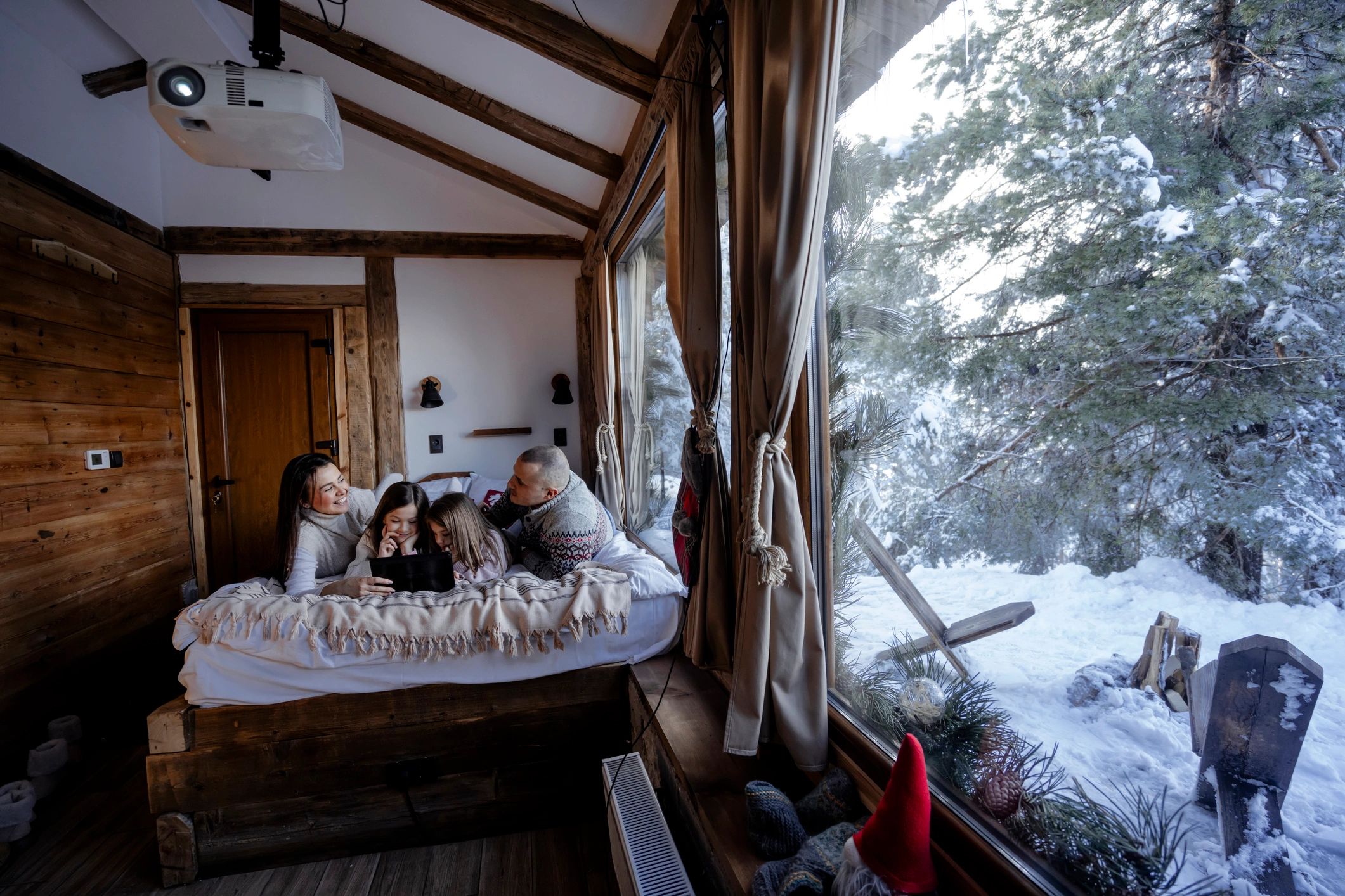 guest amenities in cozy cabin